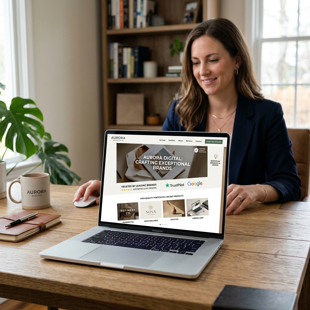 Professional and trusted brand website storefront acting as a digital portfolio