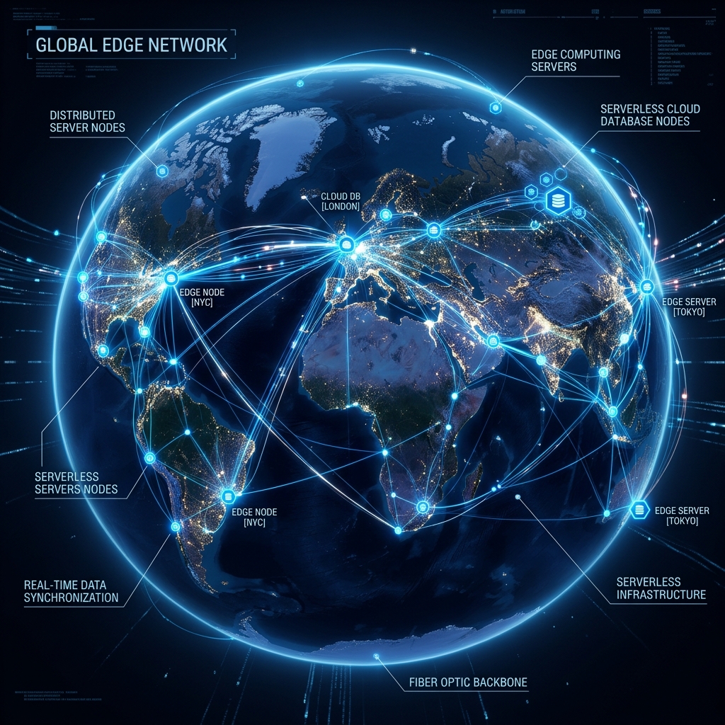 Globally distributed edge functions computing network visualization