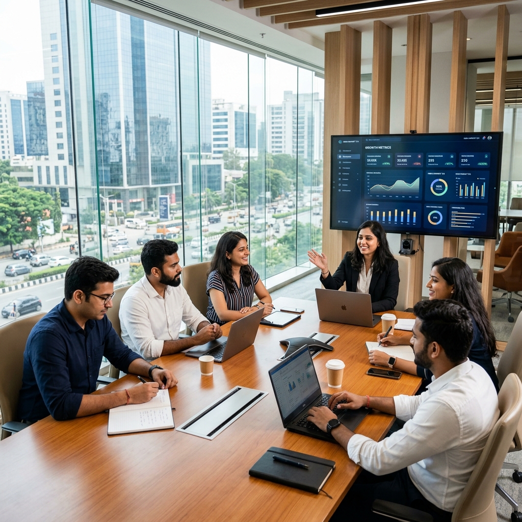 Collaborative business team outlining business structure options in India